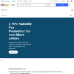 2.75% Variable Fees for Non-Store Sellers @ eBay Australia (Activation Required)