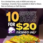 [NSW] 10 Crunchy Tacos for $20 Every Tuesday @ Taco Bell