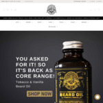 20% off Sitewide (Including up to 50% off Sales Products) + $9.95 Delivery ($0 BNE C&C/ $85 Order) @ The Bearded Chap