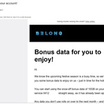 Bonus 10GB or 50GB Data (& Rollover Unused Data) @ Belong Mobile