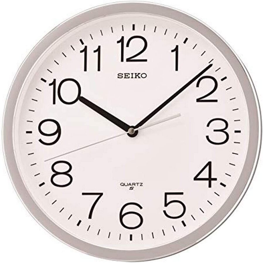 SEIKO QXA014SLH Classic Numbered Wall Clock with Quiet Sweep 12