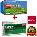 Hayfever Relief Medication: 100x Fexit 180mg (Fexofenadine) + 10x Cetrelief 10mg (Cetrizine) $21.99 Delivered @ PharmacySavings