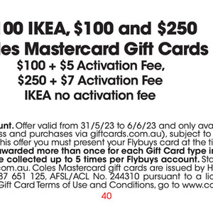 2000 Bonus Flybuys Points with Minimum $100 Officeworks Gift Card Purchase  @ Coles - OzBargain