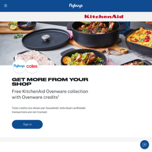 Earn 1 KitchenAid Ovenware Credit for Every $20 Spent at Coles @ Flybuys