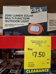 [NSW] Click 2000lm Solar Multi-Function Outdoor Light $7.50 @ Bunnings, Dural