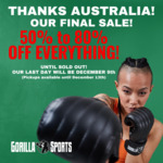 50-80% Storewide + Delivery ($0 MEL C&C) @ Gorilla Sports Australia