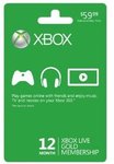 Xbox 360 Live (12mth) Subscription Gold Card Online AUD $47