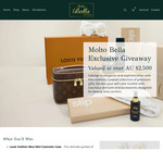 Win a Louis Vuitton: Nice Mini Cosmetic Case + Slip: Pillowcase & Eye Mask + LED Mirror + Molto Bella Products from Molto Bella