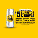 [VIC] $5 Burritos & Bowls on Wednesday June 11 (In-Store Only) @ Guzman Y Gomez, Port Melbourne