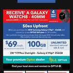 Samsung Galaxy Z Flip7 256GB + Galaxy Watch 8 40mm for $0 on 24M $69 Optus Plan @ Harvey Norman