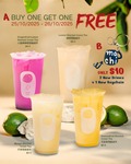Buy 1 Get 1 Free Fruit Sherbet Series Drinks 25-26 Oct @ Machi Machi