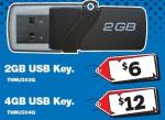 2gb USB Stick $6 & 4gb $12 from Harvey Norman