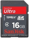 SanDisk Ultra 16GB Class 4 SD card for $8.95 + postage