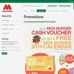 Free Mos Burger 2014 Calendar When You Purchase $60 (12x $5) Vouchers for $50 (QLD only)