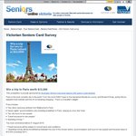 Win a Trip To Paris $12,000 - Victorian Senior Cardholders Only
