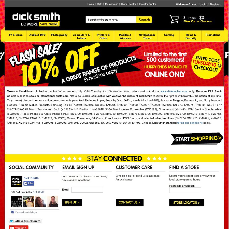 10 off at Dick Smith Online OzBargain