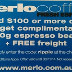 Spend $100 at Merlo Coffee (Online) to Get 200g Beans + Free Freight