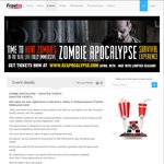 OzApocalypse Zombie Shooter Tickets (2 for $30, Not $127pp) via Freetix