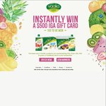 Instant Win 1 of 100x $500 IGA Gift Cards - Buy 2x Vaalia Products