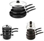 StoneChef Range – 3 Piece Pan Set or a 6 Piece Pot Set for $39 Delivered @ Group One Warehouse (eBay) 