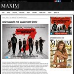 Win a 49-inch Sony 4K TV Worth $1,699 & The Magnificent Seven Merchandise Pack Plus Double Passes from MAXIM