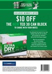 $10 off TEDs 30 Can Block (usually $50) Now $40 @ 1st Choice w/ Voucher