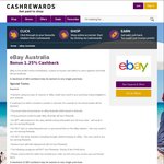 eBay Cashback Increases to 2.00% Sitewide for 24 Hours @ Cashrewards