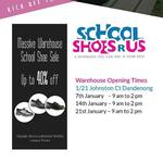 Up to 40% off All School Shoes @ SchoolShoesRUs (Clarks, Grosby and Harrison Brands) [Dandenong VIC Saturday 14/1 from 9-2pm]
