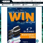 Win a pair of all new Oceanic Mantaray Fins from Adereno Scuba Diving
