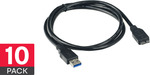 10 Pack Micro USB-B 3.0 to USB Cable (1m) - $9 Delivered @ Kogan