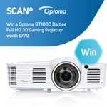 Win an Optoma GT1080 Darbee Full HD Gaming Projector Worth $1,430 from Scan