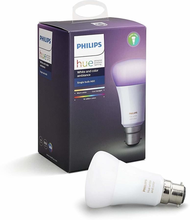 Philips Hue Colour B22 $53.90, White Ambiance B22 $29.90, Colour GU10 ...