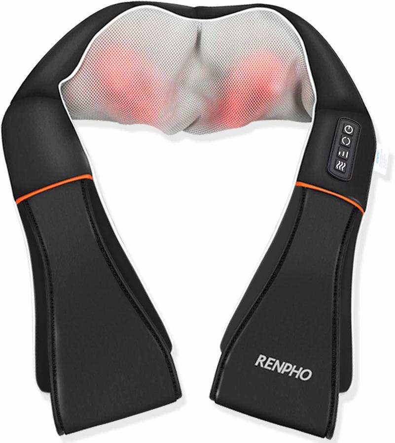 RENPHO Electric Shiatsu Neck and Back Massager with Heat and Vibration ...