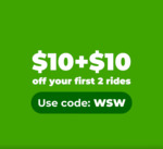 $10 off First Two Rides @ Ola