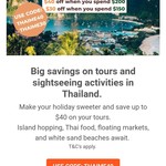 Thailand Sale, $40 off $200, $30 off $150 Tours and Activities @ Klook