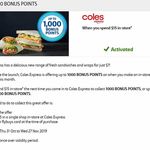 1,000 Bonus Flybuys Points with $15 Spend in-Store @ Coles Express