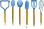 We Are Cheeky 36pc Utensil Set Silicone/Nylon & Handle Stainless Steel Gold Finish - $38 Delivered @ GraysOnline