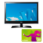 (22LV2530) LG 22" LED with Bonus $20 iTunes Card - One Hour Only 8-9PM AEDT - $244.00