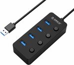 [Prime] ORICO 4-Port USB 3.0 Hub with Individual Power Switches - $21.59 Delivered @ ORICO Amazon AU