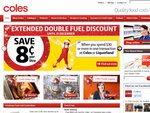 Coles 8c Double Fuel Discount Extended till Dec 31st