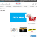 20% off Lowes Physical and eGift Cards (Excludes School Clothing) @  Lowes