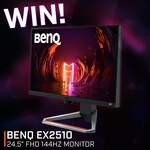 Win a BenQ EX2510 24.5" 144Hz Monitor from PC Case Gear