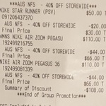 [NSW] Nike Air Zoom Pegasus 36 $66 @ Nike Factory Outlet, Homebush