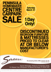 Snooze Mornington VIC car Park Sale Beds below Manufacturers Cost Saturday 31 March ONLY