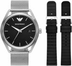 Emporio Armani Silver Analog Watch Set AR80054 or AR80055 $189 Delivered @ Amazon