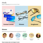 45% off Your First Pair of Glasses + Delivery ($0 with $50 Glasses Order) @ Clearly