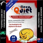 44 Nasal Strips: 1 Pack $9.99, 2 Packs $17.99, 3 Packs $23.99 + Shipping ($0 with Prime/ $39 Spend) @ SleepQuiet via Amazon AU