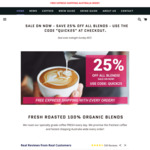 25% off Coffee Blends & Free Express Shipping @ AIRJO Coffee Roasters