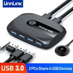 Unnlink USB 3.0 Sharing Switch US$19.62-$14.67 (~A$26-$20, Discount Varies with Membership Level) Delivered @ unnlink AliExpress