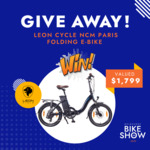 Win a Leon Cycle NCM Paris Folding E-Bike Worth $1,799 from Melbourne Bike Show